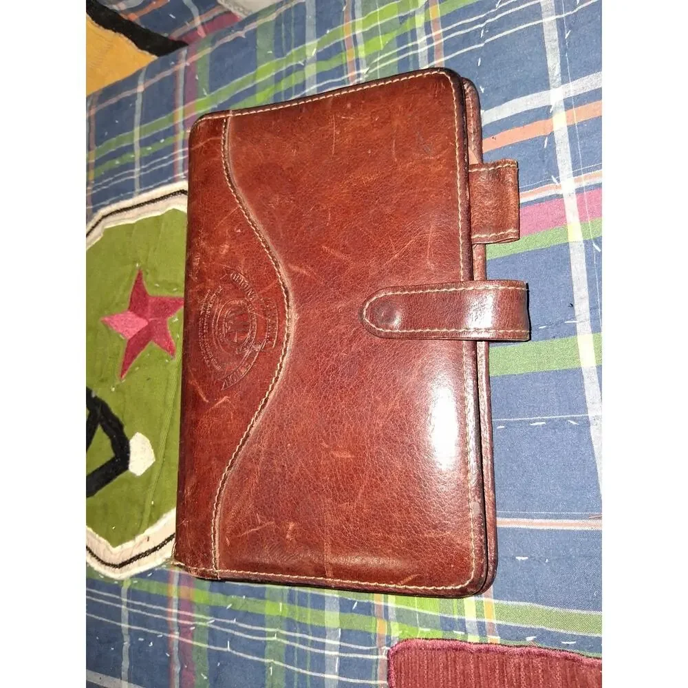 VTG Ghurka Original Collection Leather Agenda Ring Binder Organizer Planner...